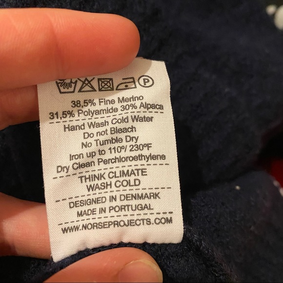 Norse Projects Birnir Pairisle Fine Merino Alpaca Solid Knit Sweater - Picture 8 of 8